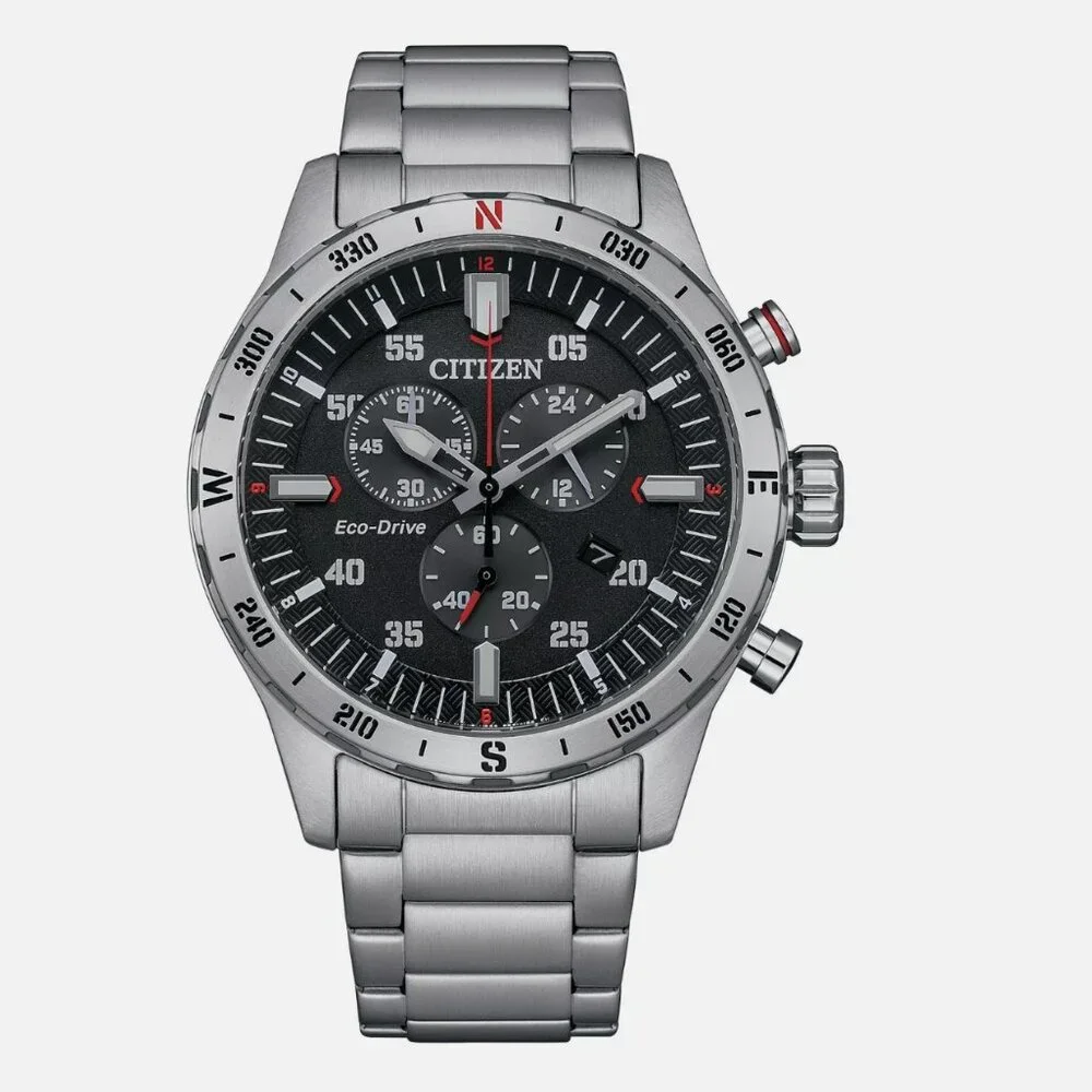 Citizen Sport 44mm Silver Watch New
